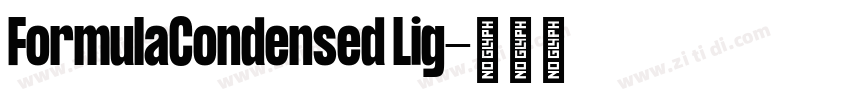 FormulaCondensed Lig字体转换